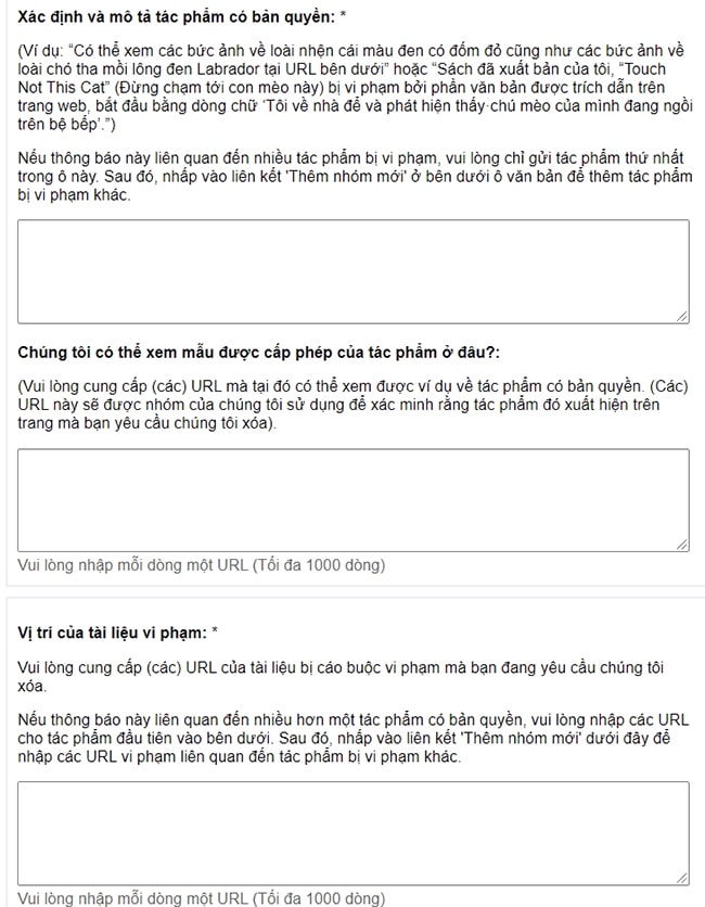 Xác định mô tả tác phẩm có bản quyền